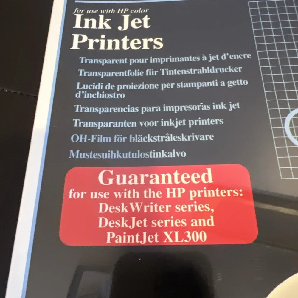 3M Transparency Film for HP Colour Ink Jet Printers‎ CG3460 A4 x 50 BNIB